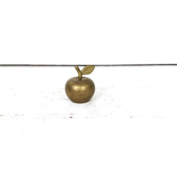 Vintage 1970's Brass Apple Bell Teacher 3 Inches Tall - Picture 5 of 5